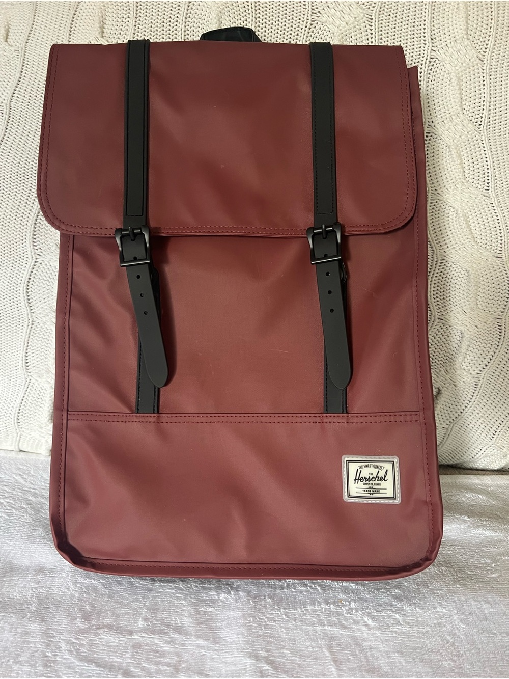 Herschel Survey Weather Resistant Burgundy Backpack